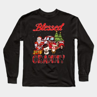 Blessed Grammy Red Plaid Christmas Long Sleeve T-Shirt